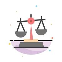 GDPR giustizia legge equilibrio astratto piatto colore icona modello vettore