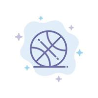pallacanestro palla gli sport Stati Uniti d'America blu icona su astratto nube sfondo vettore