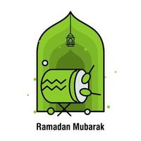 Ramadan kareem concetto bandiera vettore illustrazione