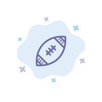 americano palla calcio nfl Rugby blu icona su astratto nube sfondo vettore