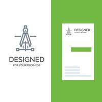 bussola disegno formazione scolastica ingegneria grigio logo design e attività commerciale carta modello vettore