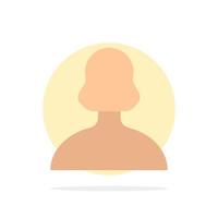avatar ragazza persona utente astratto cerchio sfondo piatto colore icona vettore