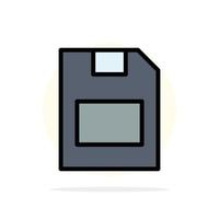 carta memoria carta Conservazione dati astratto cerchio sfondo piatto colore icona vettore
