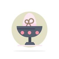 bollito bollito uovo Pasqua uovo cibo astratto cerchio sfondo piatto colore icona vettore