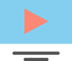 video giocare Youtube piatto colore icona vettore icona bandiera modello
