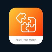 attività commerciale gioco logica puzzle piazza mobile App pulsante androide e ios linea versione vettore