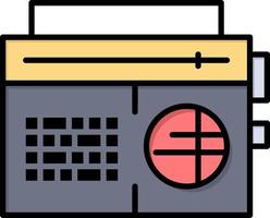 Radio musica Audio media piatto colore icona vettore icona bandiera modello