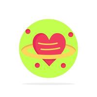 cuore amore San Valentino san valentino giorno astratto cerchio sfondo piatto colore icona vettore