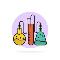 chimico droga laboratorio scienza astratto cerchio sfondo piatto colore icona vettore