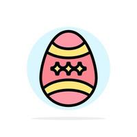 uccello decorazione Pasqua uovo astratto cerchio sfondo piatto colore icona vettore