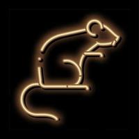 ratto neon splendore icona illustrazione vettore