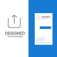 instagram su caricare grigio logo design e attività commerciale carta modello vettore