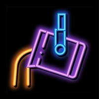 metallurgico neon splendore icona illustrazione vettore