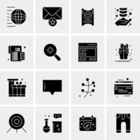 16 universale attività commerciale icone vettore creativo icona illustrazione per uso nel ragnatela e mobile relazionato progetto