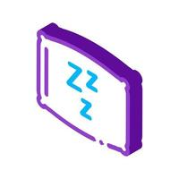 accogliente cuscino per addormentato isometrico icona vettore illustrazione