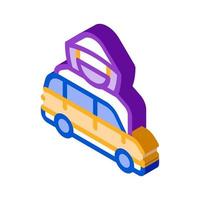 auto autista logo isometrico icona vettore illustrazione