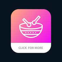 tamburo strumento irlandesi parata mobile App pulsante androide e ios linea versione vettore