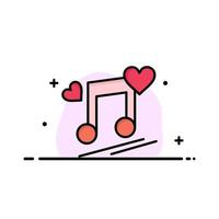 musica nodo nodo Testi amore canzone attività commerciale logo modello piatto colore vettore