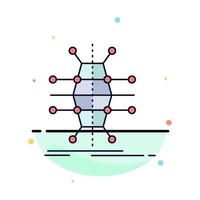 distribuzione griglia infrastruttura Rete inteligente piatto colore icona vettore