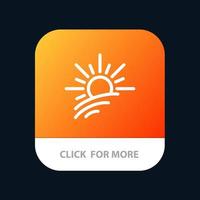 luminosità leggero sole primavera mobile App pulsante androide e ios linea versione vettore