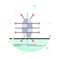 distribuzione griglia infrastruttura Rete inteligente piatto colore icona vettore