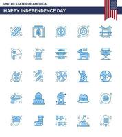 25 creativo Stati Uniti d'America icone moderno indipendenza segni e 4 ° luglio simboli di edificio cartello uccello stella uomini modificabile Stati Uniti d'America giorno vettore design elementi