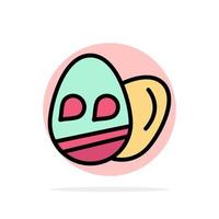 uovo Pasqua vacanza astratto cerchio sfondo piatto colore icona vettore