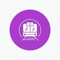 velocità treno trasporto treno pubblico bianca glifo icona vettore