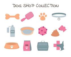 vettore animale domestico cane icone. cane negozio collezione. vettore illustrazione