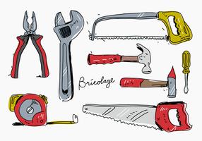 Illustrazione disegnata a mano di vettore di bricolage