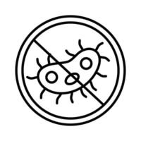 icona della linea di coronavirus, medicina e scienza vettore