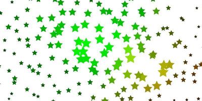 modello vettoriale verde scuro con stelle astratte.