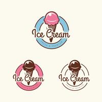 Logo del negozio di gelato vettore