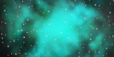 blu scuro, trama vettoriale verde con bellissime stelle.