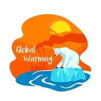 cambiamento climatico dall'inquinamento banner web vettoriale 2d