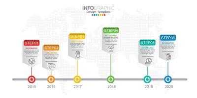 elementi infografici per contenuto, diagramma, diagramma di flusso, passaggi, parti, sequenza temporale, flusso di lavoro, grafico. vettore