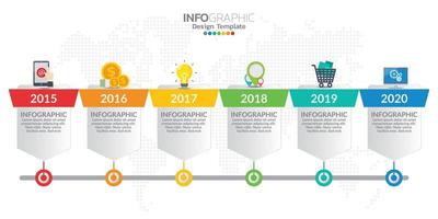 elementi infografici per contenuto, diagramma, diagramma di flusso, passaggi, parti, sequenza temporale, flusso di lavoro, grafico. vettore