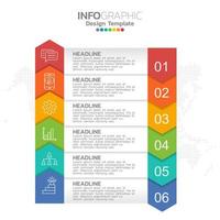 elementi infografici per contenuto, diagramma, diagramma di flusso, passaggi, parti, sequenza temporale, flusso di lavoro, grafico. vettore