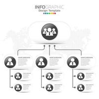 organigramma aziendale con icone di persone di affari. vettore