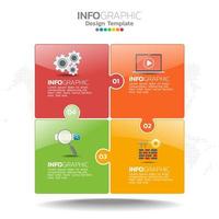 elementi infografici per contenuto, diagramma, diagramma di flusso, passaggi, parti, sequenza temporale, flusso di lavoro, grafico. vettore