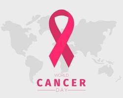 vettore di sfondo giornata mondiale del cancro