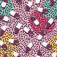 pillole e capsule pop seamless pattern vettore