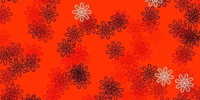 layout naturale vettoriale arancione chiaro con fiori.
