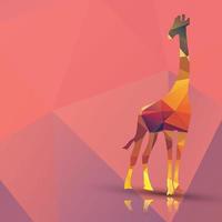 giraffa poligonale geometrica vettore