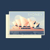 Vettore della cartolina di Sydney Opera House Australia