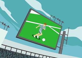 Illustrazione di Jumbotron di calcio vettore