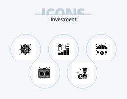 investimento glifo icona imballare 5 icona design. . assicurazione. investimento. finanza. riuscito vettore
