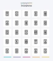 creativo smartphone 25 schema icona imballare come come comunicazioni. segni. allarme. spillo. Posizione vettore