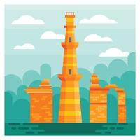 Illustrazione Qutub Minar vettore