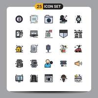 25 creativo icone moderno segni e simboli di meccanico CD carta studia libri modificabile vettore design elementi